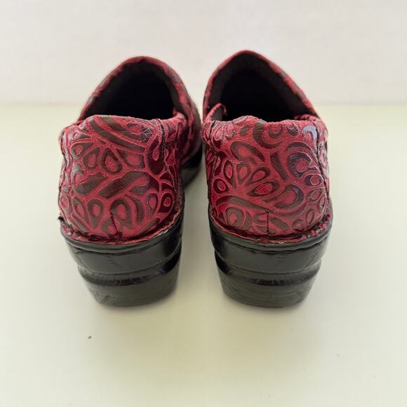 BOC Born Concept Peggy Paisley Leather Slip On Clogs Sz 8.5/40 Workwear Nursing - Picture 3 of 10